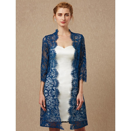 3/4 Length Sleeve Coats / Jackets Lace Wedding / Party / Evening Women's Wrap With Lace - LuckyFash™