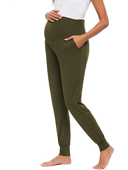 Womenâ€˜s Yoga Pants Maternity Pants Activewear Yoga Style High Waist Quick Dry Gym Workout Dance Pants Bottoms Dark Grey Black Green Sports Activewear Micro-elastic - LuckyFash™