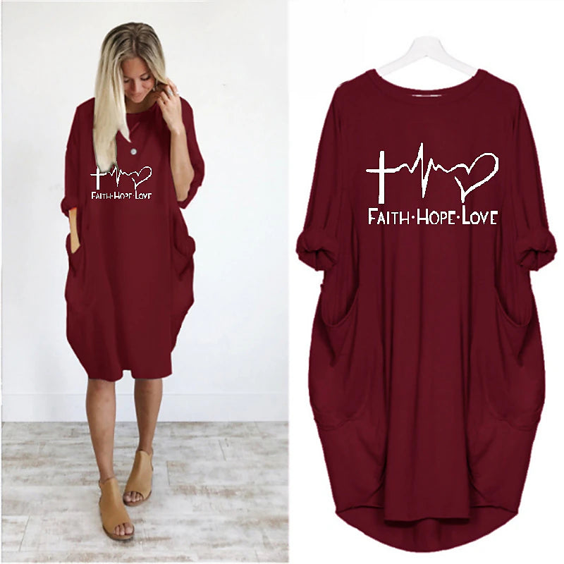 Women's T Shirt Dress Tee Dress Midi Dress Black White Champagne Half Sleeve Letter Ruched Summer Spring Crew Neck Casual 2023 S M L XL XXL 3XL 4XL 5XL