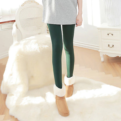 Women's Fleece Pants Normal Fleece Plain Black Red Fashion Mid Waist Full Length Daily Fall & Winter