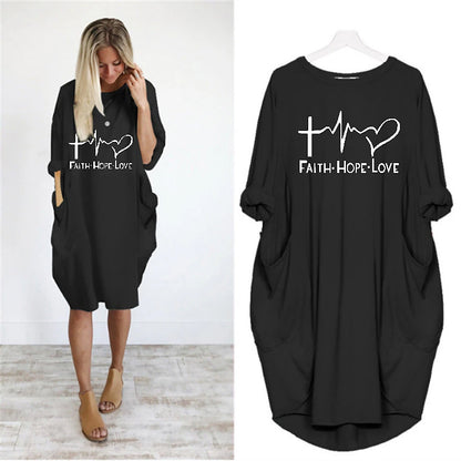 Women's T Shirt Dress Tee Dress Midi Dress Black White Champagne Half Sleeve Letter Ruched Summer Spring Crew Neck Casual 2023 S M L XL XXL 3XL 4XL 5XL