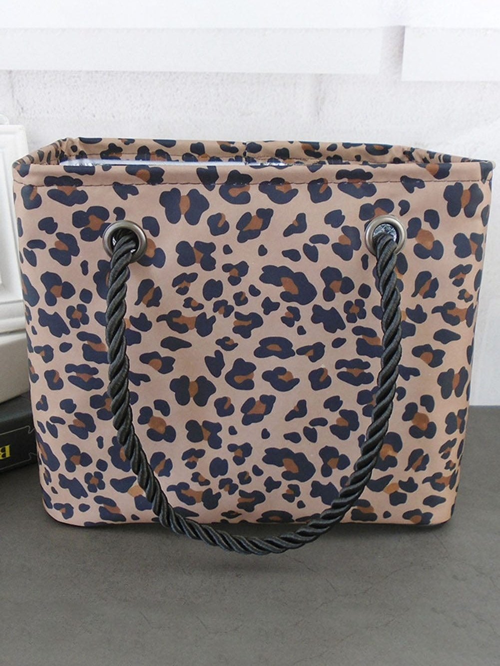 Leopard Print Waterproof Canvas Organizer Bag