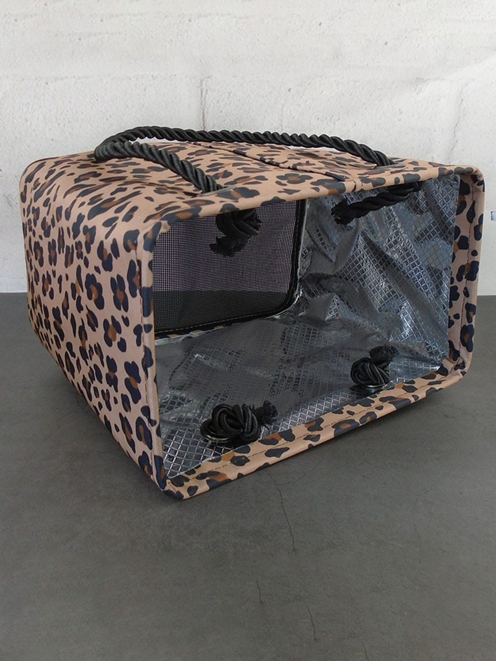 Leopard Print Waterproof Canvas Organizer Bag