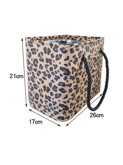 Leopard Print Waterproof Canvas Organizer Bag