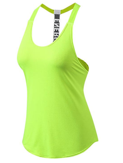 Women's Workout Tank Top Running Tank Top Hollow Out Halter Sleeveless Base Layer Athletic Quick Dry Breathability Fitness Gym Workout Exercise & Fitness Sportswear Activewear Solid Colored Neon - LuckyFash™