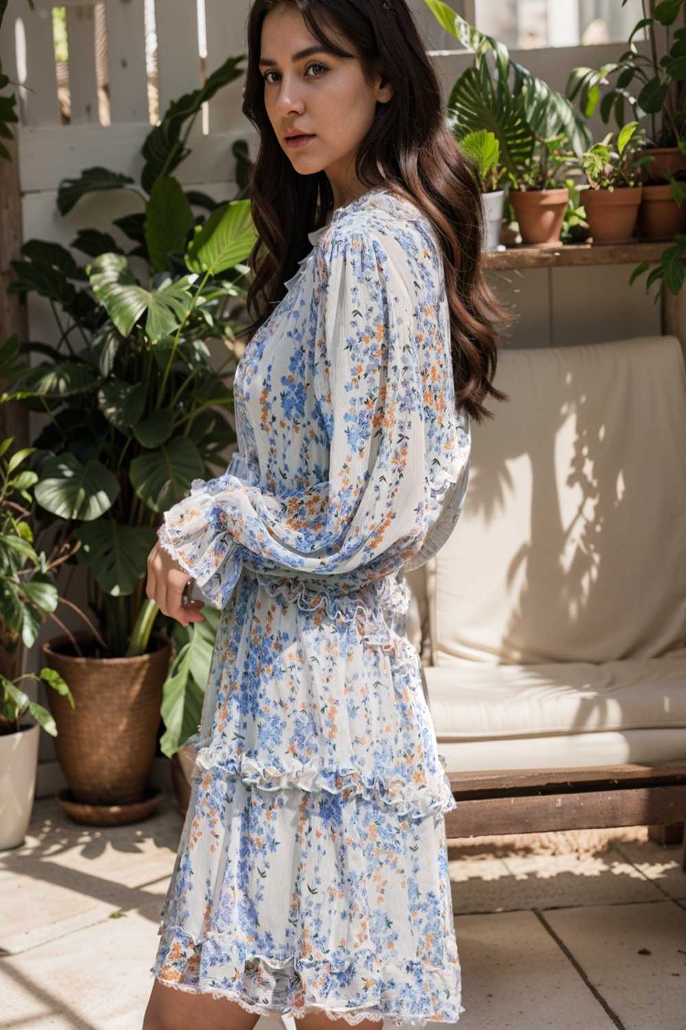 loose leopard print v neck dress drop shoulder a line closed cape paneled 105725