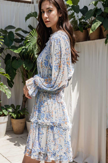 loose leopard print v neck dress drop shoulder a line closed cape paneled 105720