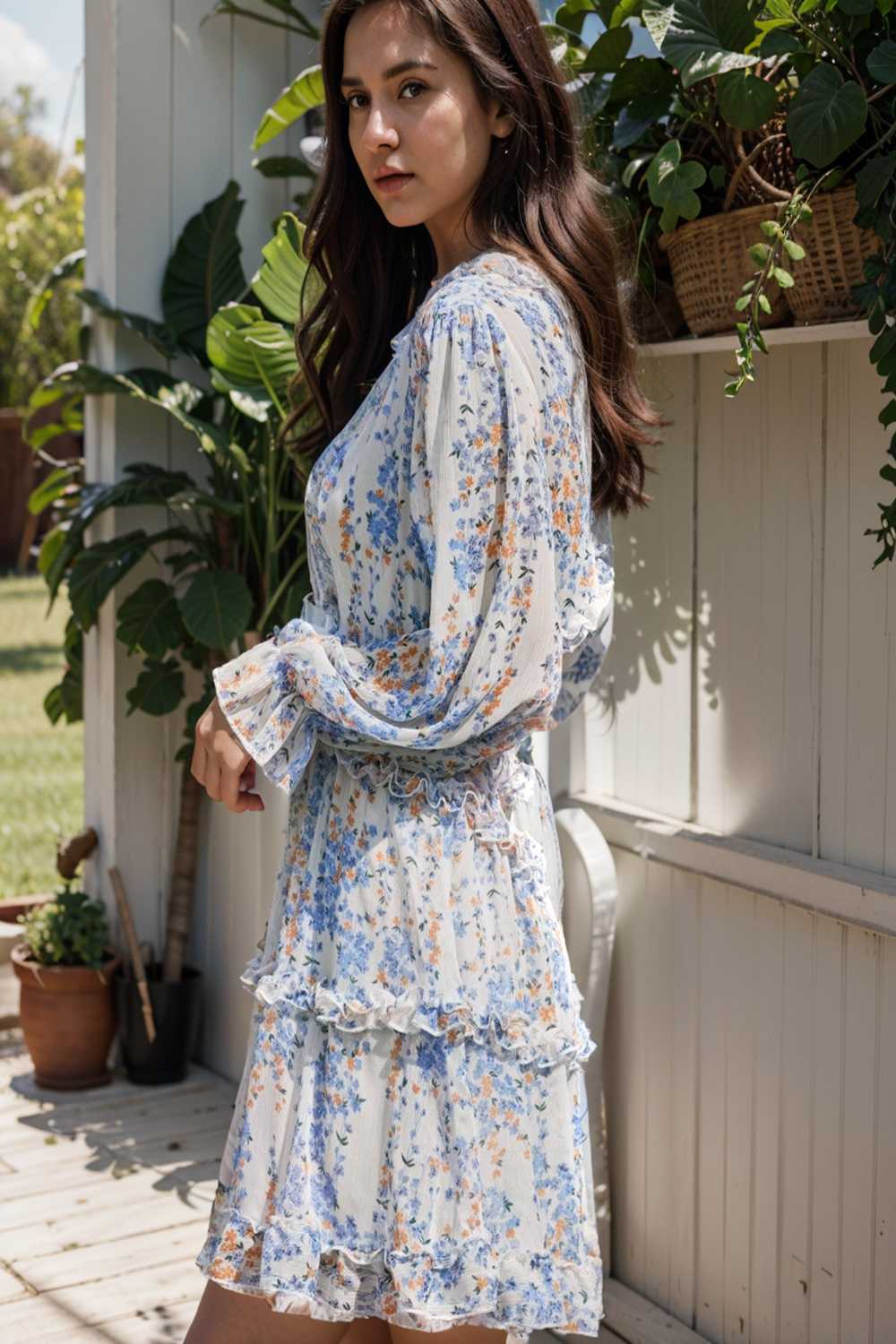 loose leopard print v neck dress drop shoulder a line closed cape paneled 108564