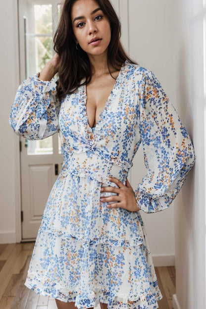 loose leopard print v neck dress drop shoulder a line closed cape paneled 143373
