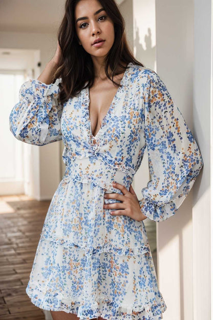 loose leopard print v neck dress drop shoulder a line closed cape paneled 130526