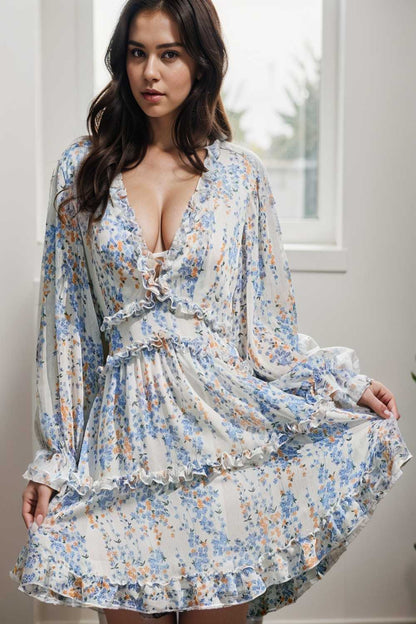 loose leopard print v neck dress drop shoulder a line closed cape paneled 134757