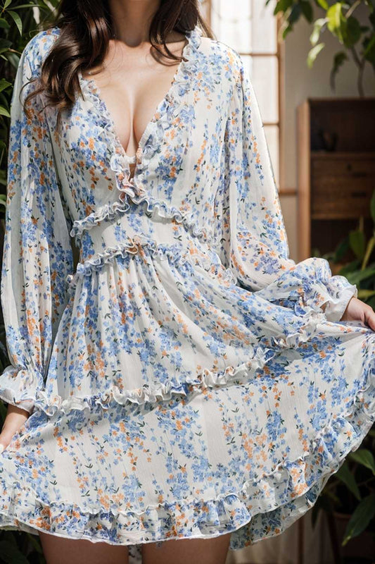 loose leopard print v neck dress drop shoulder a line closed cape paneled 111156