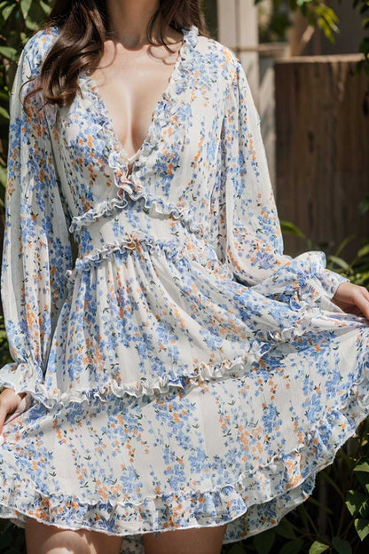 loose leopard print v neck dress drop shoulder a line closed cape paneled 114573