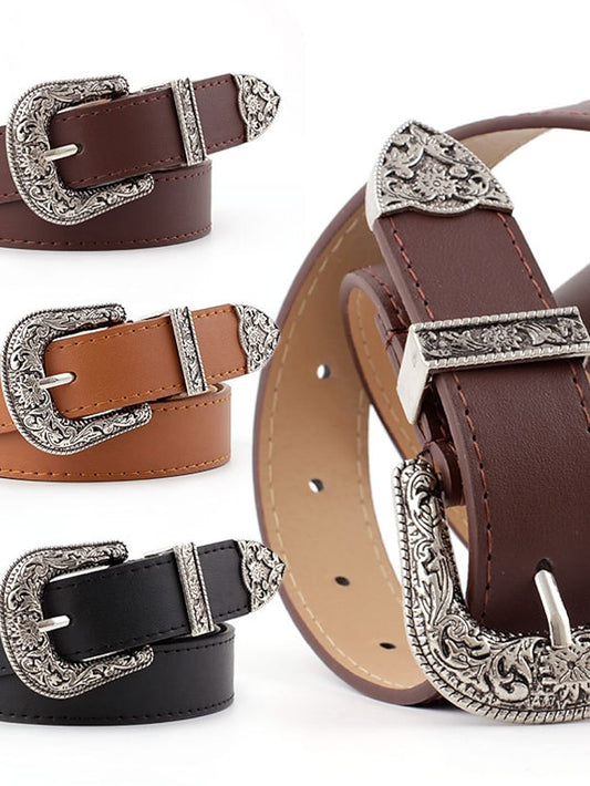 Women's Belt Alloy Zhangqing Black Camel Coffee Waist Belt Party Daily / Vintage / Spring / Summer / Fall / Winter - LuckyFash™