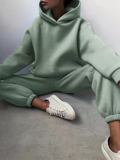 Women's Tracksuit Sweatsuit 2 Piece Street Winter Long Sleeve Fleece Thermal Warm Breathable Soft Fitness Running Jogging Sportswear Activewear Camel Almond Light Brown - LuckyFash™