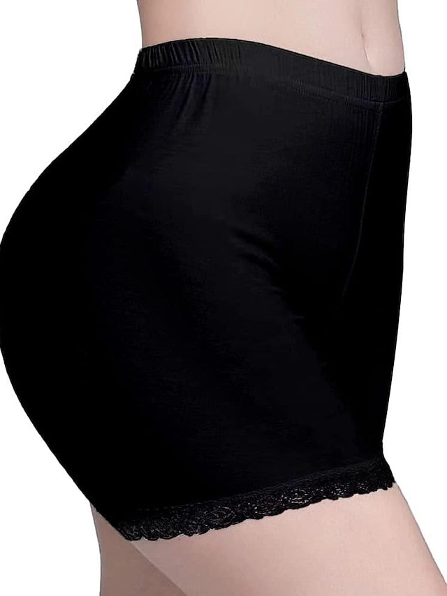 Women's Shorts Modal Solid Colored Black White Fashion Short Casual Daily