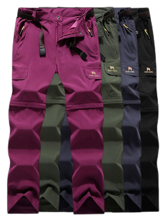 Women's Convertible Zip Off Pants Hiking Pants Trousers Summer Outdoor Breathable Quick Dry Stretchy Wear Resistance Pants / Trousers Bottoms Black Army Green Camping / Hiking Fishing S M L - LuckyFash™