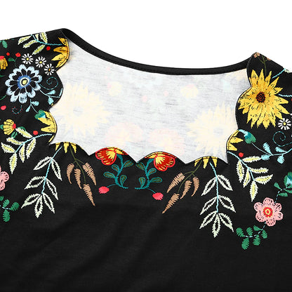 Women's Casual Dress Shift Dress Floral Ruched Print Square Neck Mini Dress Daily Vacation Short Sleeve Summer Spring