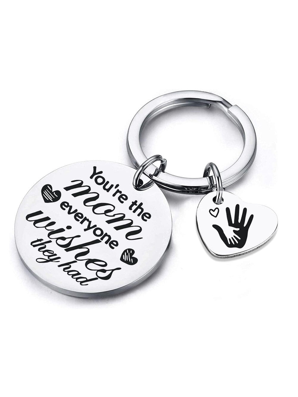 Mothers Day Lettered Heart Shape Alloy Keychain