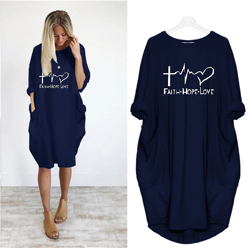 Women's T Shirt Dress Tee Dress Midi Dress Black White Champagne Half Sleeve Letter Ruched Summer Spring Crew Neck Casual 2023 S M L XL XXL 3XL 4XL 5XL