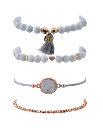 Women's Bracelets Artistic Anniversary Heart Bracelets & Bangles / Black / White / Pink / Fall / Winter - LuckyFash™