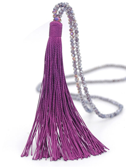 1pc Pendant Necklace Necklace For Women's Glass Long Spike / Y Necklace / Long Necklace - LuckyFash™