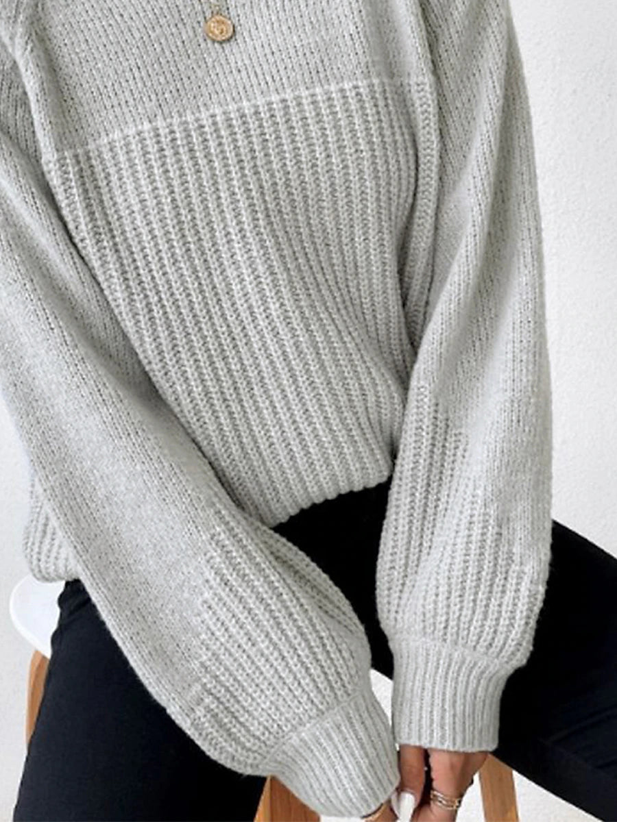 Women's Pullover Sweater Jumper Turtleneck Cable Waffle Knit Polyester Braided Fall Winter Long Party Going out Weekend Stylish Casual Soft Long Sleeve Solid Color Pink Gray S M L