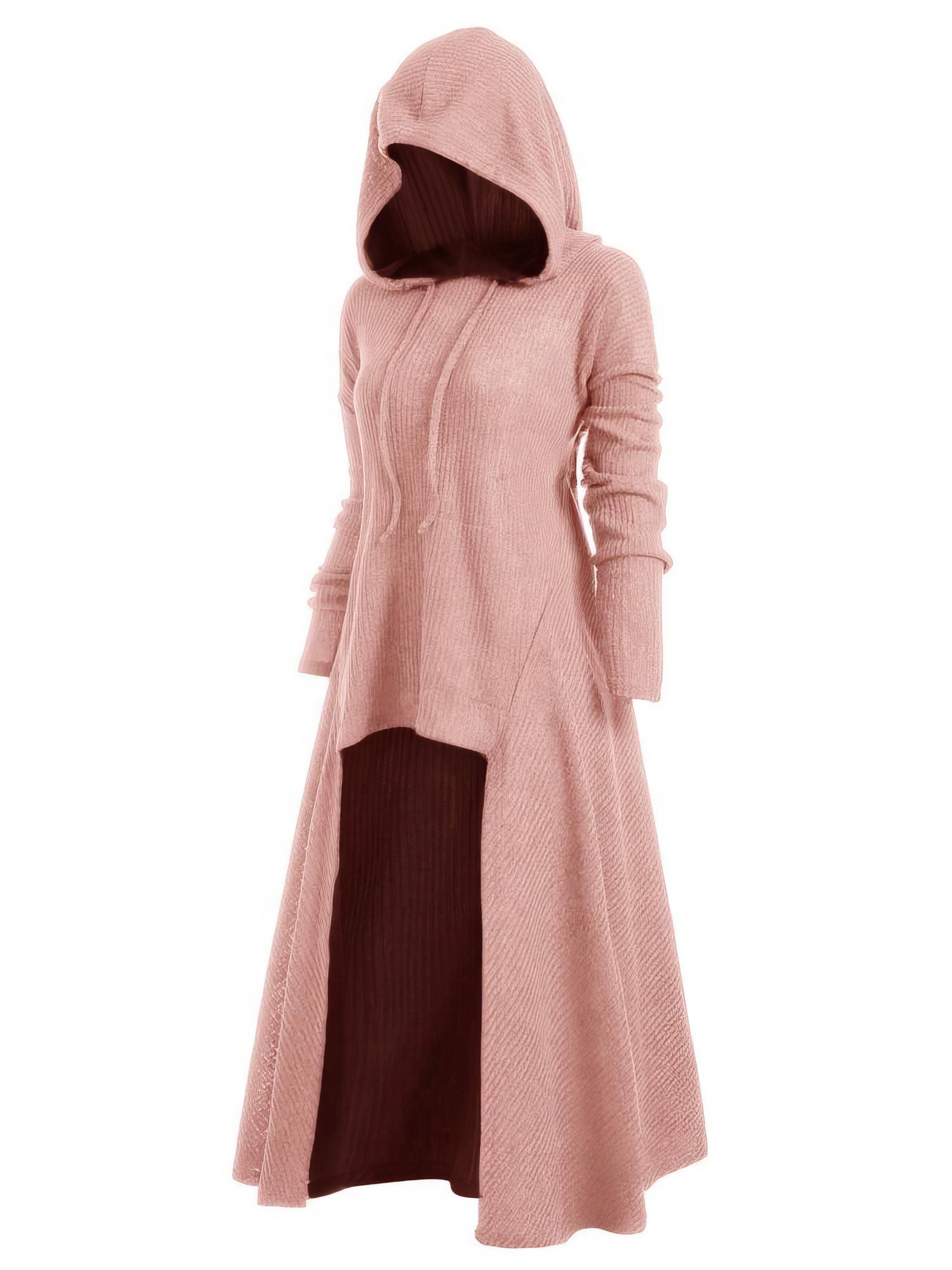 Maxi Dresses - Night Knight Pullover Hooded Coat Dress - MsDressly