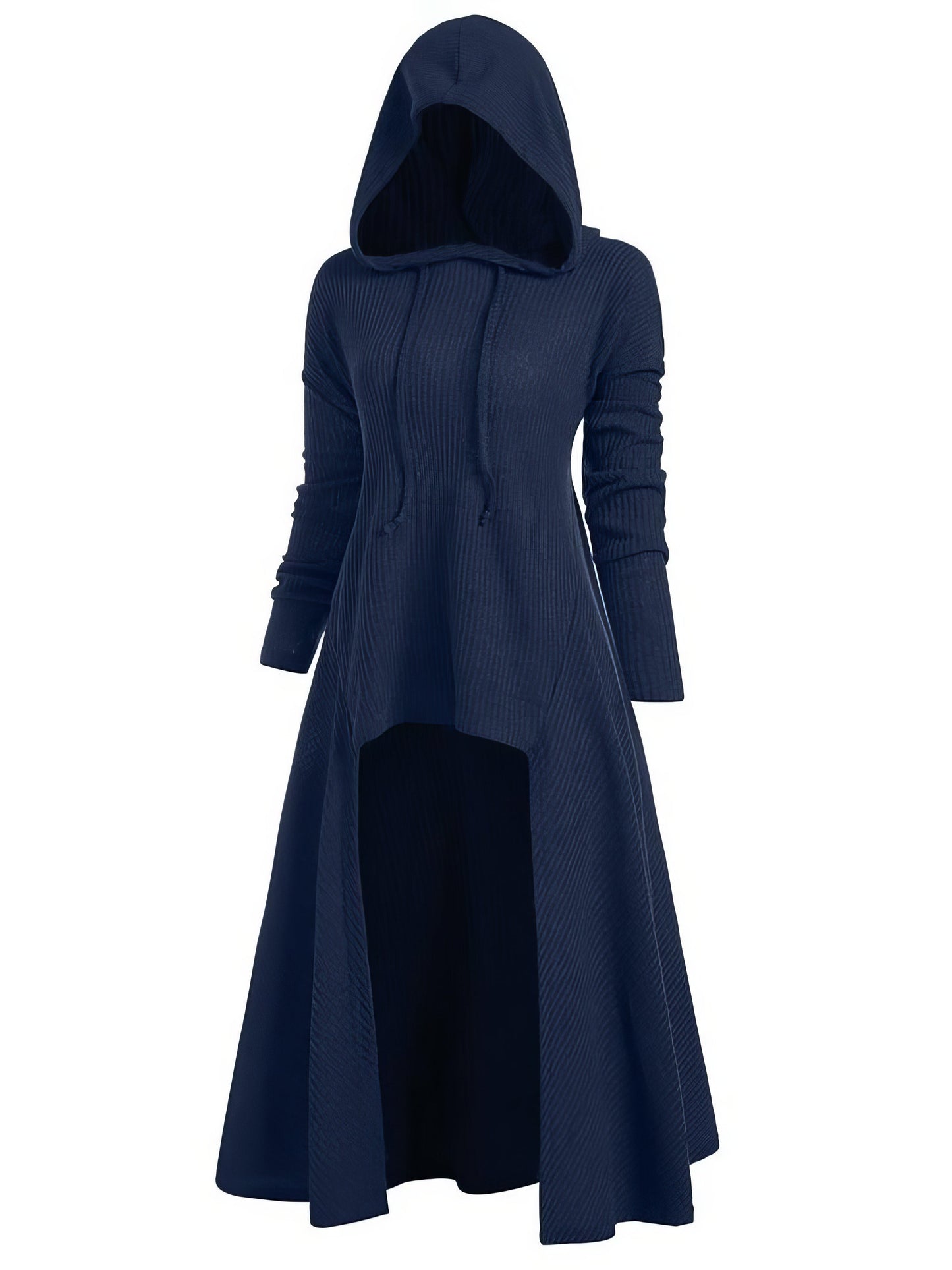 Maxi Dresses - Night Knight Pullover Hooded Coat Dress - MsDressly