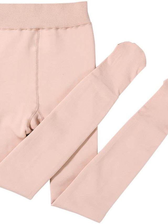 Women's Panty Hose Home Office Work Solid Color Spandex Nylon Basic Classic Warm 1 Pair - LuckyFash™