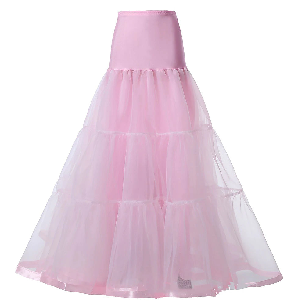 Women's Swing Petticoat Long Skirt Maxi Skirts Ruffle Layered Tulle Solid Colored Performance Casual Daily Spring & Summer Organza Fashion Summer Black White Pink Red