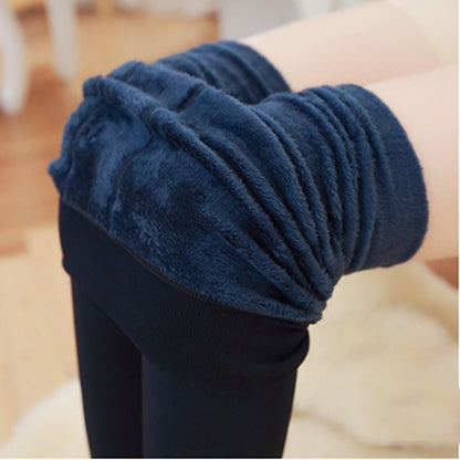 Women's Fleece Pants Normal Fleece Plain Black Red Fashion Mid Waist Full Length Daily Fall & Winter