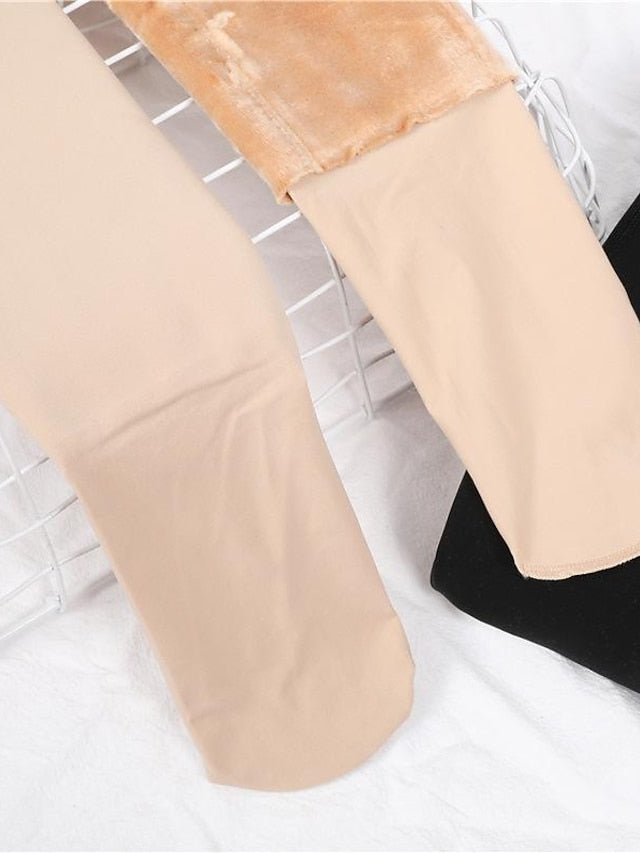 Women's Panty Hose Home Office Work Solid Color Spandex Nylon Basic Classic Warm 1 Pair - LuckyFash™