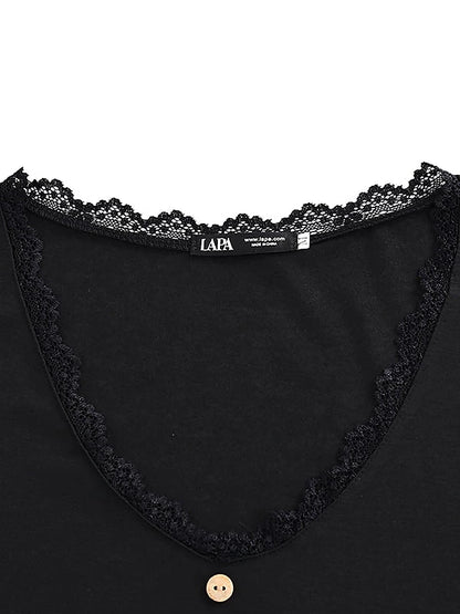 Women's T shirt Tee Going Out Tops Black Plain Lace Cut Out Short Sleeve Casual Weekend Basic Off Shoulder Regular S