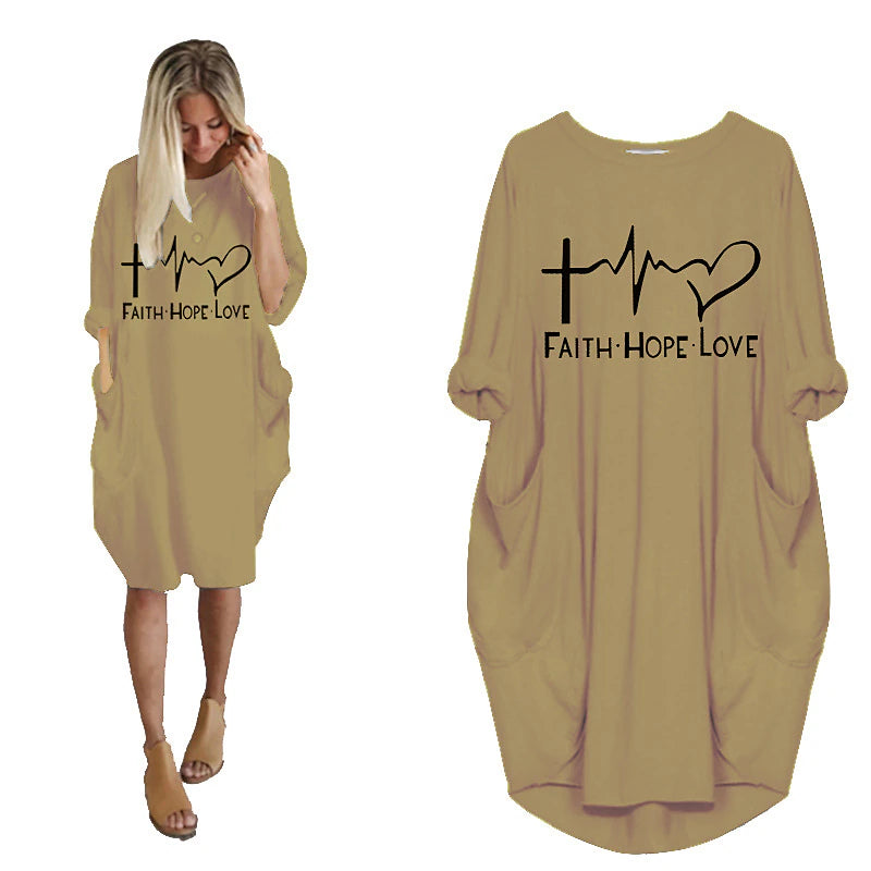 Women's T Shirt Dress Tee Dress Midi Dress Black White Champagne Half Sleeve Letter Ruched Summer Spring Crew Neck Casual 2023 S M L XL XXL 3XL 4XL 5XL