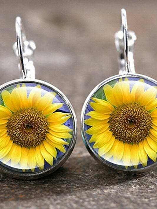 Women's Earrings Textured Street Sunflower Earring - LuckyFash™