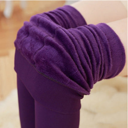 Women's Fleece Pants Normal Fleece Plain Black Red Fashion Mid Waist Full Length Daily Fall & Winter
