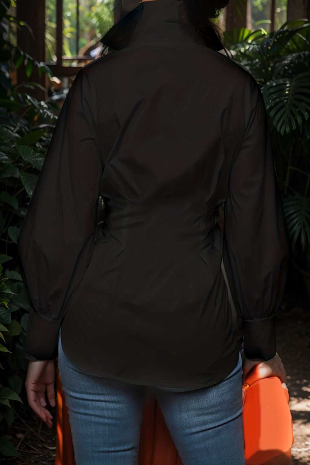 plus size casual blouse women s plus solid button up lantern sleeve turn down collar nipped waist blouse 106525