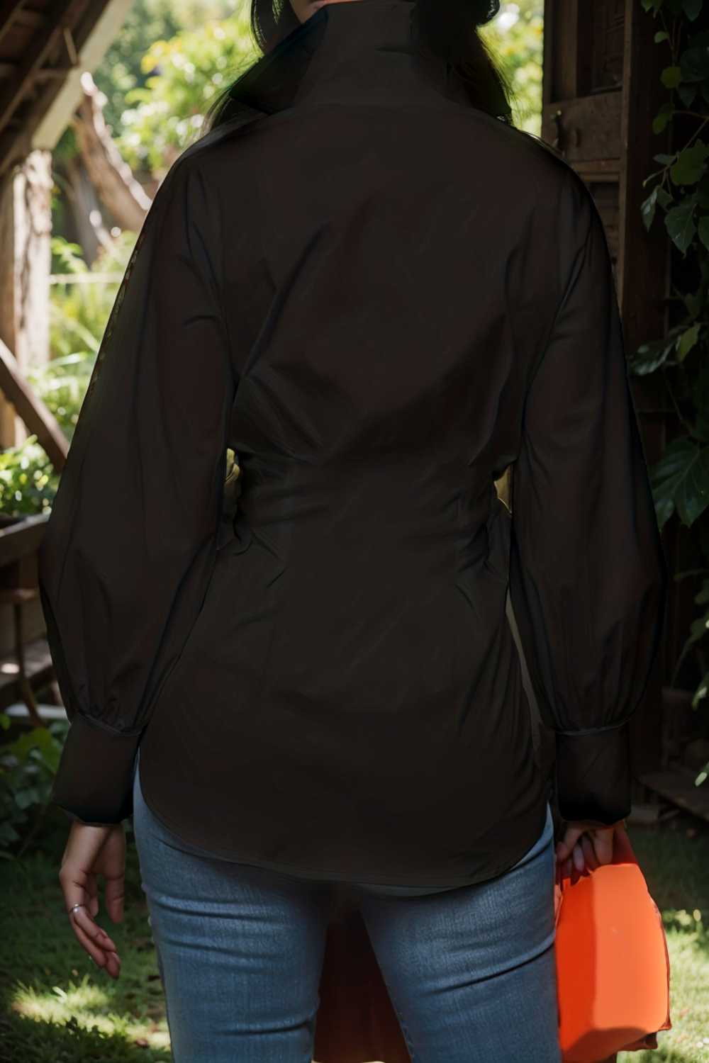 plus size casual blouse women s plus solid button up lantern sleeve turn down collar nipped waist blouse 106515