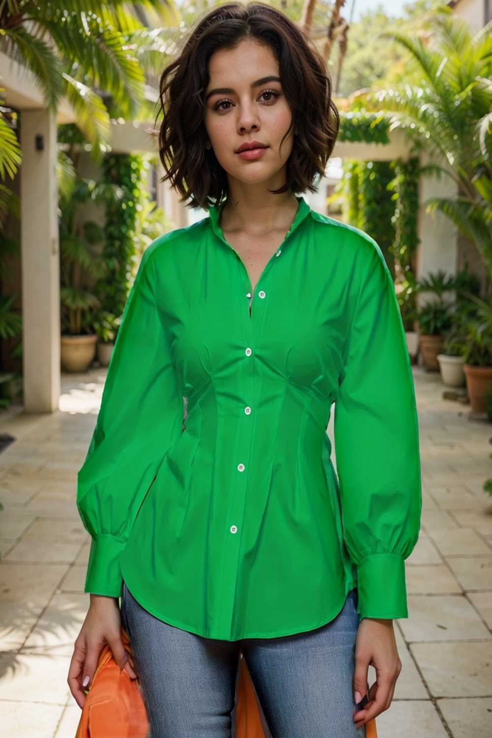 plus size casual blouse women s plus solid button up lantern sleeve turn down collar nipped waist blouse 108544