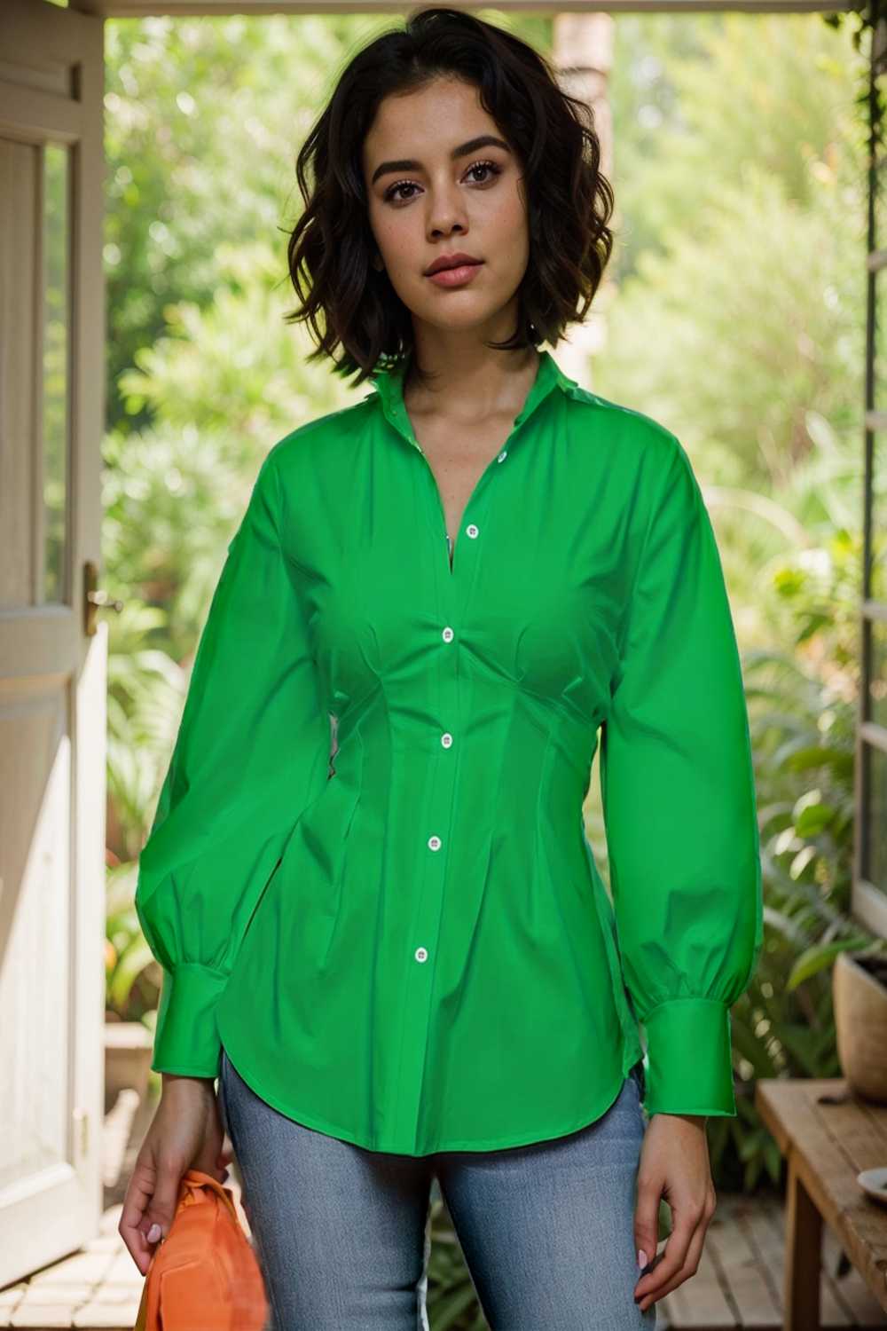 plus size casual blouse women s plus solid button up lantern sleeve turn down collar nipped waist blouse 108536