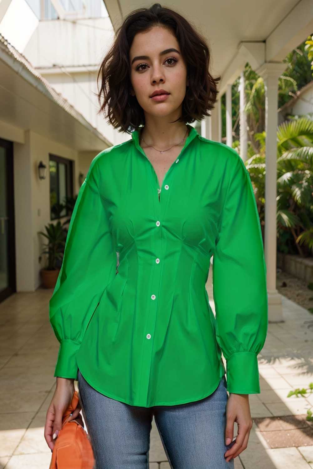 plus size casual blouse women s plus solid button up lantern sleeve turn down collar nipped waist blouse 108535
