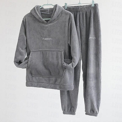 Women's Sweatshirt Tracksuit Pants Sets Solid Color Valentine's Day Casual Daily Black Long Sleeve Basic Hooded Fall & Winter