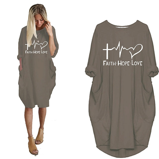 Women's T Shirt Dress Tee Dress Midi Dress Black White Champagne Half Sleeve Letter Ruched Summer Spring Crew Neck Casual 2023 S M L XL XXL 3XL 4XL 5XL