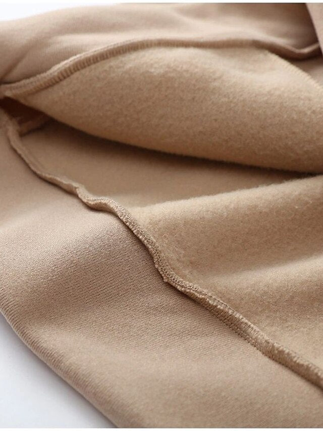 Women's Tracksuit Sweatsuit 2 Piece Street Winter Long Sleeve Fleece Thermal Warm Breathable Soft Fitness Running Jogging Sportswear Activewear Camel Almond Light Brown - LuckyFash™