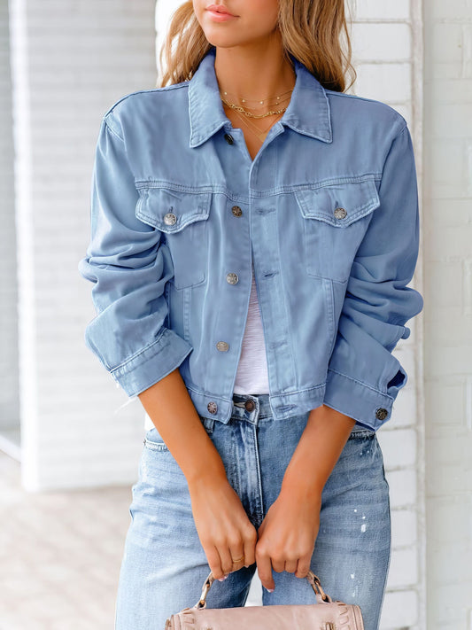 Pocket Long Sleeve Denim Jacket