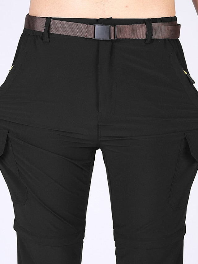 Women's Convertible Zip Off Pants Hiking Pants Trousers Summer Outdoor Breathable Quick Dry Stretchy Wear Resistance Pants / Trousers Bottoms Black Army Green Camping / Hiking Fishing S M L - LuckyFash™
