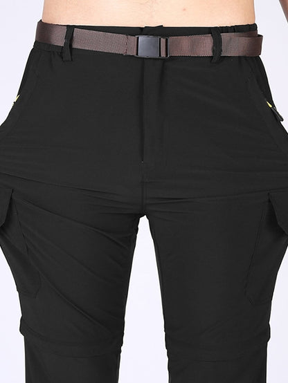 Women's Convertible Zip Off Pants Hiking Pants Trousers Summer Outdoor Breathable Quick Dry Stretchy Wear Resistance Pants / Trousers Bottoms Black Army Green Camping / Hiking Fishing S M L - LuckyFash™
