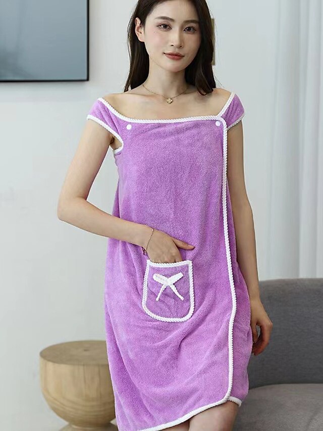 MicroFiber Wearable Bath Towel Dress Super Absorbent Home Wear Bath Skirt Bath Towel Ladies Water-Absorbent Soft Thick Wrapped Bathrobe Quick-dry - LuckyFash™