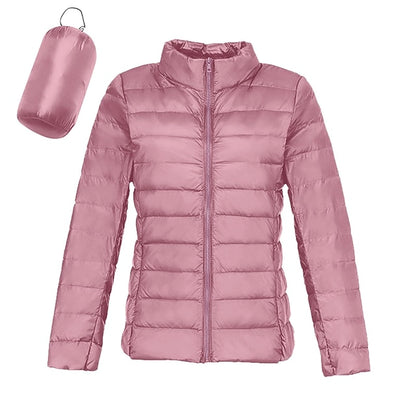 Women's Puffer Jacket Hiking Down Jacket Hiking Windbreaker Winter Outdoor Thermal Warm Packable Waterproof Windproof Jacket Top Full Length Visible Zipper Ski / Snowboard Fishing Traveling Lake blue